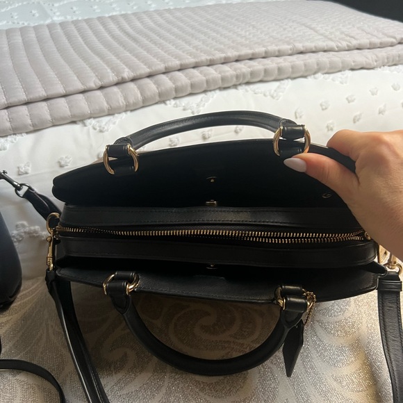 Coach Darcie Carryall In Colorblock Signature Canvas (sides are Coach orange). - Picture 2 of 8